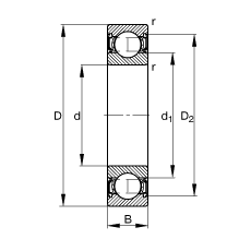 S 6010-2RSR, (j) DIN 625-1 ˜ʵҪߴ, ɂȴܷ